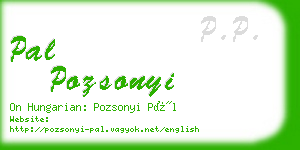 pal pozsonyi business card